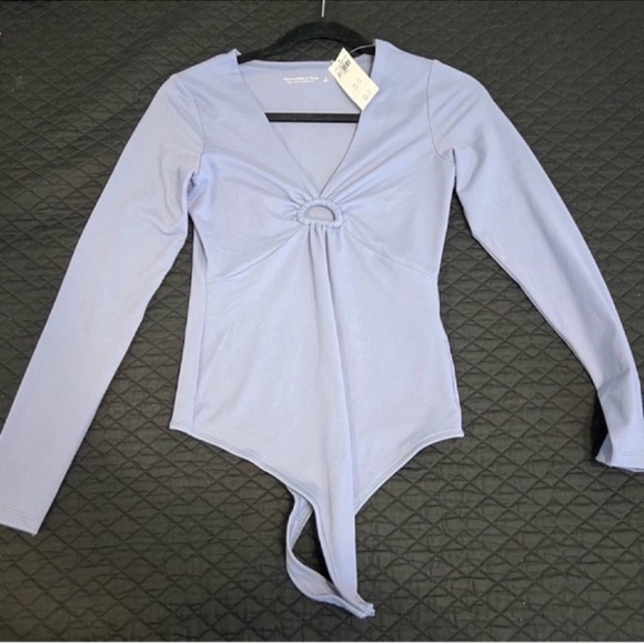 Abercrombie & Fitch Tops - Lavender Long Sleeve Bodysuit